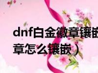 dnf白金徽章镶嵌在换装上没用（dnf白金徽章怎么镶嵌）