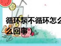 循环泵不循环怎么回事视频（循环泵不循环怎么回事）