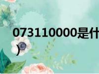 073110000是什么电话（10000是什么电话）