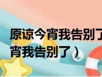 原谅今宵我告别了这歌表达什么意思（原谅今宵我告别了）