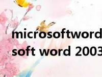 microsoftword2003打不开怎么办（microsoft word 2003）