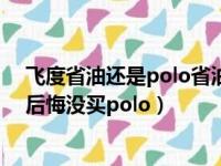 飞度省油还是polo省油飞度和polo哪个值得购买（买飞度后悔没买polo）