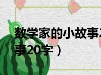 数学家的小故事20字陈景润（数学家的小故事20字）