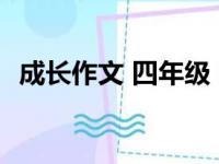 成长作文 四年级（成长作文300字四年级）