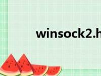 winsock2.h头文件（winsock）