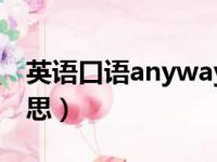 英语口语anyway什么意思（anyway口语意思）