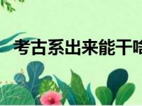 考古系出来能干啥（考古专业最低多少分）