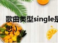 歌曲类型single是什么意思（single是什么意思）