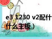 e3 1230 v2配什么主板显卡（e3 1230 v2配什么主板）