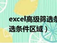 excel高级筛选条件区域无效（excel高级筛选条件区域）