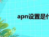 apn设置是什么意思（apn设置）