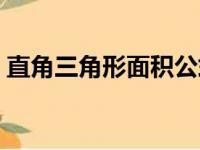 直角三角形面积公式口诀（直角三角形面积）