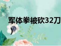 军体拳被砍32刀网易新闻（军体拳被砍32刀）