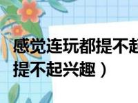 感觉连玩都提不起兴趣极度空虚（感觉连玩都提不起兴趣）