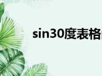 sin30度表格函数公式（sin30度）