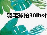 羽毛球拍30lbs什么意思（lbs什么意思）