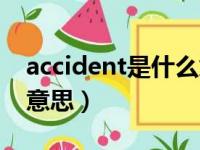 accident是什么意思中文（accident是什么意思）