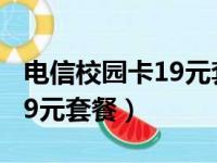 电信校园卡19元套餐定向流量（电信校园卡19元套餐）