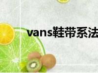 vans鞋带系法5孔（vans鞋带系法）