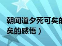 朝闻道夕死可矣的感悟400字（朝闻道夕死可矣的感悟）