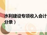 水利建设专项收入会计分录怎么做（水利建设专项收入会计分录）