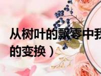 从树叶的飘零中我们读出了季节的变换（季节的变换）