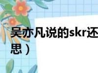 吴亦凡说的skr还是sky（吴亦凡说sky什么意思）