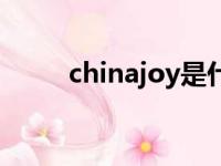 chinajoy是什么展会（chainjoy）