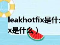 leakhotfix是什么文件夹可以删除吗（hotfix是什么）