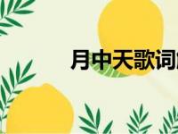 月中天歌词解析（月中天伴奏）