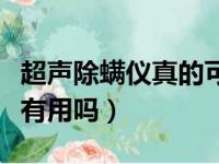 超声除螨仪真的可以去螨虫吗（超声波除螨仪有用吗）