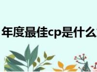 年度最佳cp是什么意思（最佳cp是什么意思）