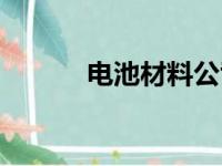 电池材料公司排名（电池材料）