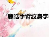 鹿晗手臂纹身字体含义（鹿晗手臂纹身）