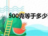 500克等于多少两（100克等于多少两）