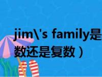 jim's family是单数还是复数（family是单数还是复数）