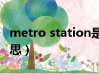 metro station是什么意思（metro是什么意思）