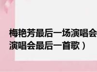 梅艳芳最后一场演唱会最后一首歌的歌词（梅艳芳最后一场演唱会最后一首歌）