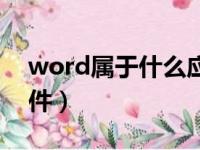 word属于什么应用软件（word属于什么软件）