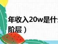 年收入20w是什么水平（年收入20万算什么阶层）