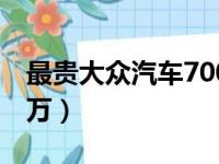 最贵大众汽车700多万（大众最贵的车300多万）