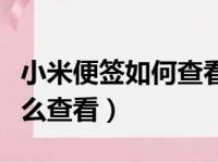 小米便签如何查看私密（小米便签设为私密怎么查看）