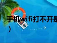 手机wifi打不开是什么原因（手机wifi打不开）