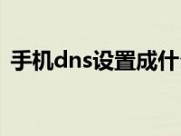 手机dns设置成什么比较好（手机dns设置）