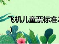 飞机儿童票标准2023最新（飞机儿童票标准）