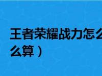 王者荣耀战力怎么算表现分（王者荣耀战力怎么算）