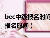 bec中级报名时间和考试时间2023（bec中级报名时间）