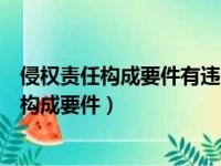 侵权责任构成要件有违法行为损害事实因果关系（侵权责任构成要件）