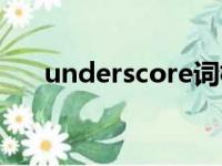 underscore词根词缀（underscore）