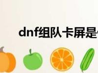 dnf组队卡屏是什么原因（dnf组队卡）